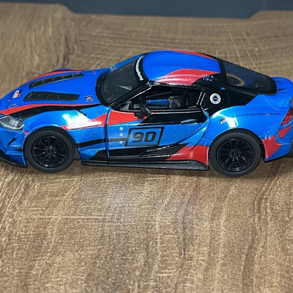 Kinsmart TOYOTA GR SUPRA Blue Diecast Plastic Racing Concept Car 1:36 No Spoiler